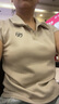 德瑪納【空氣層甄選】夏季智感小飛袖Polo領打底衫花朵刺繡女式t恤 曬單實拍圖