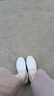 人本小白鞋女鏤空一腳蹬懶人休閑透氣球鞋夏季板鞋女鞋厚底軟底洞洞鞋 白色 39 曬單實(shí)拍圖