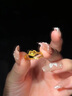 老鳳祥愛心黃金戒指女足金戒指實(shí)心開口女生日七夕情人節(jié)禮物送女友老婆 戀心足金戒指+久伴鐘愛禮盒 曬單實(shí)拍圖