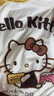 果殼（Gukoo）睡衣女夏季HelloKitty可愛卡通印花新款女士家居服套裝 米白  S 曬單實(shí)拍圖