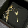 周六福足金黃金套鏈女款星月之光吊墜項鏈AA066589  約3.79g 40+5cm  曬單實(shí)拍圖