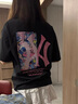 MLBNY洋基隊(duì)寬松潮牌T恤ins顯瘦休閑純棉男女情侶夏季印花短袖 黑色 L  【建議135-160斤】 曬單實(shí)拍圖
