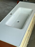 40cm/45/50寬陶瓷一體盆單盆浴室柜半嵌入式洗面盆定制尺寸洗臉盆 常規101*48納米智潔釉面陶瓷盆 曬單實(shí)拍圖