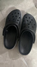 crocs卡駱馳洞洞鞋貝雅卡駱班輕便耐磨一腳蹬休閑鞋|205089 黑色/白色-066 41 /42(260mm) 曬單實(shí)拍圖