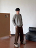 Teenie Weenie Men小熊男裝軟糯保暖絞花舒適溫暖毛衣 灰色 M 曬單實(shí)拍圖