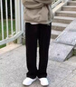 李寧（LI-NING）運動褲男春夏季休閑寬松舒適大碼直筒褲子潮流透氣百搭長褲衛(wèi)褲 黑色-直筒【棉質常規(guī) 舒適親膚】 L /175 (130-145斤) 曬單實拍圖