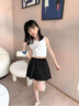 真維斯童裝女童短褲2025新款夏季兒童百褶裙褲夏裝大童外穿防曬短褲 【高彈涼感有打底更放心】黑色 130 【推薦體重45-56斤】 曬單實拍圖