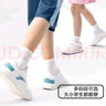京東京造 兒童夏季襪小中大學(xué)生棉襪校園小白襪青少年地板襪5雙22-24cm 曬單實(shí)拍圖