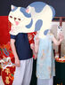 JK&JSJKJS【照晚晴】人絲香云紗工藝連衣裙氣質(zhì)旗袍新中式女裝短款裙子 玉簪綠 S 曬單實拍圖