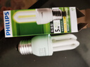 飛利浦（PHILIPS）2U三基色節(jié)能燈泡螺旋e27大螺口家用螺紋U型超亮日光燈管 【E27-2U】-5W-黃光2700K 曬單實拍圖