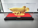 聚善緣招財(cái)金龍魚擺件絨沙金客廳辦公室酒柜高端大氣裝飾品喬遷開業(yè)禮品 大號招財(cái)金龍魚整約54*23*29.5cm 曬單實(shí)拍圖