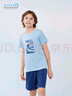 SCHIESSER KINDER兒童童裝男童莫代爾【夏日海洋系列】短袖短褲家居套裝EB/24392H 淺藍 140 曬單實(shí)拍圖