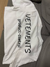 VETEMENTS大logo網(wǎng)板印花標簽休閑短袖t恤設(shè)計款字母上衣中性款 35352021 乳白 S 曬單實拍圖