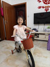免安裝兒童自行車12-14-16-18寸高檔款兩輪單車中小童3-6-9歲寶寶 奶油白【98%免裝】編織筐 黑胎 18寸【推薦身高120-150CM】 曬單實拍圖