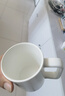 炊大皇陶瓷杯馬克杯茶杯 經(jīng)典黑白泡茶杯咖啡杯早餐杯果汁水杯白色420ml 曬單實(shí)拍圖