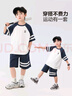 左西男童夏裝套裝兒童運(yùn)動(dòng)短袖純棉夏季2025新款男孩兩件套 白色 120 曬單實(shí)拍圖