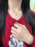 央創(chuàng  )時(shí)尚【中國黃金授權】四葉草銀項鏈女生生日七夕情人節禮物女朋友S925 曬單實(shí)拍圖