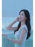 小野七天高級感氣質(zhì)連衣裙法式2025夏季新款抽繩收腰顯瘦藍色裙子 藍色 M 曬單實(shí)拍圖