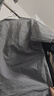 無印良品（MUJI）男式?jīng)龈泻嗬I(lǐng)短袖T恤 男士打底衫男款25年夏季涼感物語男裝 藏青色條紋 M (170/92A) 曬單實拍圖