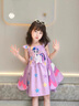 G.DUCKKIDS小黃鴨小馬寶莉公主裙女童連衣裙夏季獨角獸翅膀飛袖兒童吊帶裙子 粉色碧琪 120 建議5~6歲【110-120cm】cm 曬單實拍圖