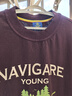 Navigare意大利小帆船男全棉重磅防螨涼感寬松短袖T恤3325505529 紫 L  曬單實(shí)拍圖