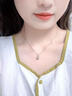 BOEAY一克拉莫桑鉆石吊墜女士純銀項鏈女生日七夕情人節(jié)禮物送女友老婆 【免費刻字】一克拉莫桑鉆石項鏈-玫瑰金 曬單實拍圖
