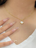 中國黃金CHINA GOLD一貝子黃金項鏈女足金鉆石吊墜七夕情人節(jié)禮物送女友老婆生日實用 京速達-足金倍愛鉆石吊墜+s925鏈 曬單實拍圖