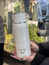 JCZS德國品牌316保溫杯大容量茶水分離泡茶杯2025新款保溫壺保冷水杯 顯溫款-白色600ML【316內(nèi)置茶倉 曬單實拍圖