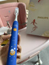 飛利浦（PHILIPS）兒童電動(dòng)牙刷 送男孩女孩生日禮物 適用4-6-12歲 聲波震動(dòng) 2種模式 自帶2支刷頭藍(lán)HX2432/01 曬單實(shí)拍圖