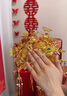 駱易家金色手捧花新款中式結婚新娘秀禾服權杖送閨蜜新婚禮物團扇喜扇子 手捧花--鎏金之喜 【成品+亞克力禮盒+禮袋】 無(wú)規格 曬單實(shí)拍圖