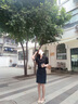 伊婭莎職業(yè)半身裙女春夏短裙修身西裝裙正裝工作裙包臀裙顯瘦一步裙子潮 藏青色 L 建議100-110斤 曬單實(shí)拍圖