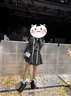 UNIFREE黑白格子長袖連衣裙女蕾絲燙鉆美式連帽復(fù)古學(xué)院風(fēng)襯衫裙 M  曬單實(shí)拍圖