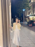 香影【告白旋渦裙】白色半身裙女2025秋季新款仙氣飄飄長裙小白裙 白色 S 155/60A/85-95斤 曬單實拍圖