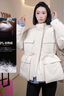 江南布衣（JNBY）秋冬羽絨服女短款工裝風(fēng)外套街頭酷感寬松休閑立領(lǐng)5NAC10440 001/本黑 S 曬單實拍圖