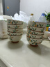 中式奶油桂花香家用高顏值飯碗4.5英寸碗高溫陶瓷碗盤(pán)餐具套裝 桂花香10個(gè)4.5英寸碗 曬單實(shí)拍圖