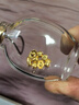 中國黃金（CHINA GOLD）黃金金豆足金9999金瓜子元寶新年生日情人節禮物 1g愛(ài)心*1【絨布袋+玻璃瓶】 曬單實(shí)拍圖