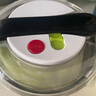 AILUKI日本蔬菜脫水器家用手動沙拉甩干機果蔬甩水菜籃洗水果瀝水藍(lán) 【中心按壓款】白色-小號3L 曬單實拍圖