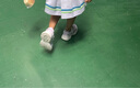 迪士尼童鞋女童夏季透氣網(wǎng)鞋戶(hù)外跑步運動(dòng)鞋公主風(fēng)女孩DST1203 淺紫 32  曬單實(shí)拍圖