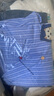 MsShe【原創(chuàng)重工刺繡條紋長袖襯衫】大碼女裝2025夏季胖mm 冰河藍(lán)色現(xiàn)貨 3XL 曬單實拍圖