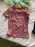 瑜伽服女上衣夏季運(yùn)動(dòng)健身服速干修身普拉提訓(xùn)練跑步圓領(lǐng)短袖t恤 豆沙粉上衣【彈力速干】 L 適合100-115斤 曬單實(shí)拍圖