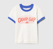 Gap男幼童2025夏季新款純棉印花logo短袖T恤兒童裝上衣美版763015 白色 110 /60(5-6歲) 曬單實(shí)拍圖
