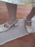 CHARLES&KEITH25夏新品蝴蝶結(jié)仿珍珠粗跟瑪麗珍涼鞋CK1-60361558 Chalk粉白色 39 （250） 曬單實(shí)拍圖
