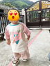 嘟嘟家兒童滿印褲子夏裝男童夏季寬松休閑長(zhǎng)褲女童物理防蚊褲寶寶沙灘褲 白底滿印氣球 110 曬單實(shí)拍圖