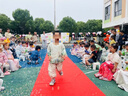 羅蒙兒童漢服男童新中式中秋新款古裝套裝兒童國風(fēng)演出服 綠色 120 曬單實(shí)拍圖