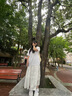 谷艦沐白色半裙A字裙中長(zhǎng)款半身裙女蓬蓬裙可愛(ài)顯瘦百褶傘裙蛋糕裙潮 白色 白色半身裙 2XL 125-140斤 曬單實(shí)拍圖