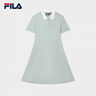 FILA 斐樂官方女子針織連衣裙2025夏季新款時尚休閑拼色翻領(lǐng)裙子 燕麥灰-GY M 165/84A/M 曬單實拍圖