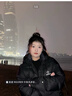 準(zhǔn)者長款羽絨服男女情侶款春夏白鴨絨連帽保暖防風(fēng)加厚運動外套 純正黑 L (175) 曬單實拍圖