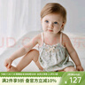 OAK FAMILY夏季新品嬰兒衣服吊帶包屁衣清涼透氣女寶寶爬服哈衣 鈴蘭物語 80cm 曬單實拍圖