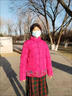 女士唐裝小棉襖秋冬中式盤扣女冬短款民族風(fēng)刺繡棉衣棉服冬季加厚保暖外套 玫紅色 L_建議105-120斤 曬單實(shí)拍圖