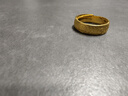 賽菲爾七夕禮物 黃金戒指男足金福祿壽喜財大氣顯寬面男戒 活口 6.85克 曬單實拍圖